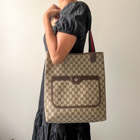 GUCCI Ophidia Sherry Line Monogram Tote Bag - Picture 2 of 11